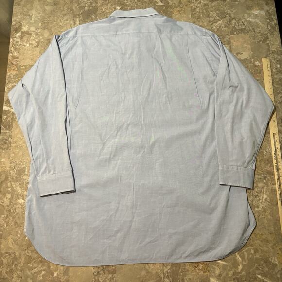 Gitman Bros Rochester Shirt Mens 19 36 Pinpoint Cotton Oxford Long Sleeve - Picture 11 of 12